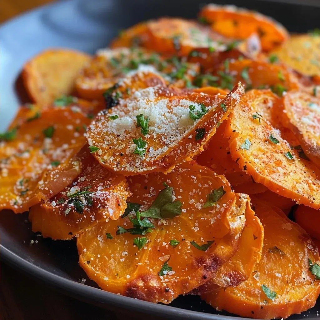 Botana de chips de calabaza sin freír, vista lateral.