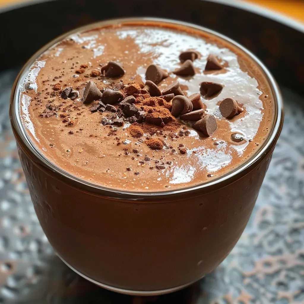 Chocolate caliente de calabaza con crema y especias.
