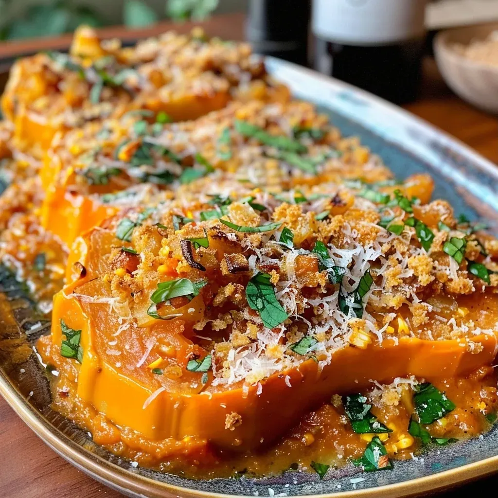Espagueti de calabaza a la boloñesa servido en un plato.