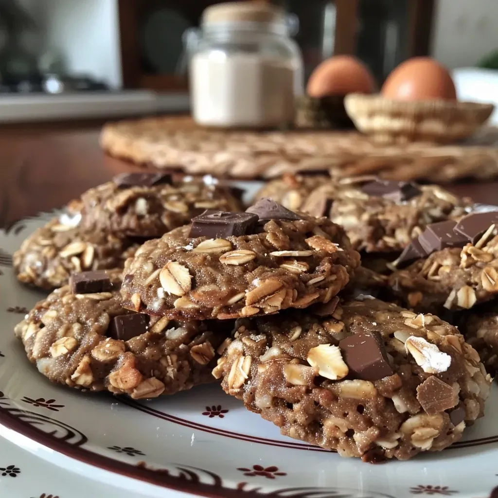 Galletas de avena y chocolate con chips de chocolate.