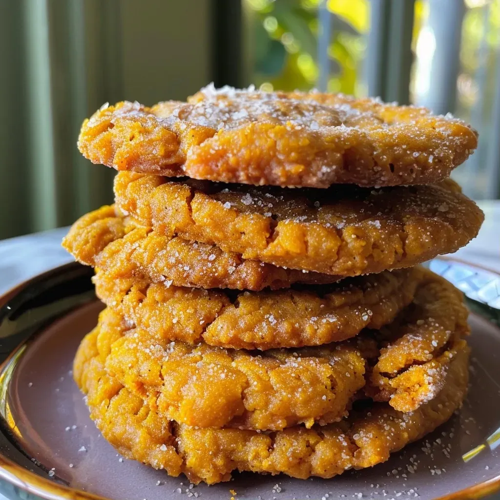 Galletas de calabaza y avena recién horneadas en un plato.