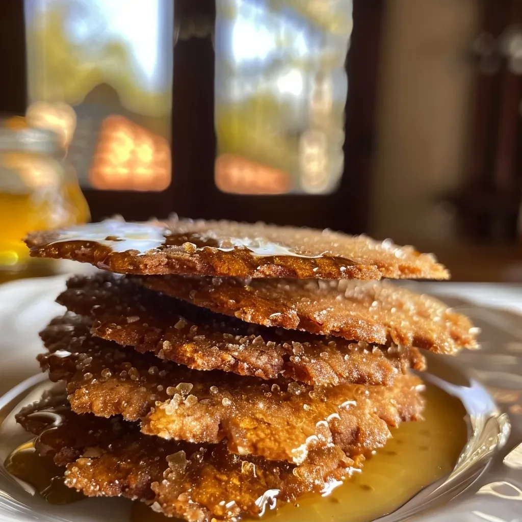 Galletas de jengibre y miel en primer plano.