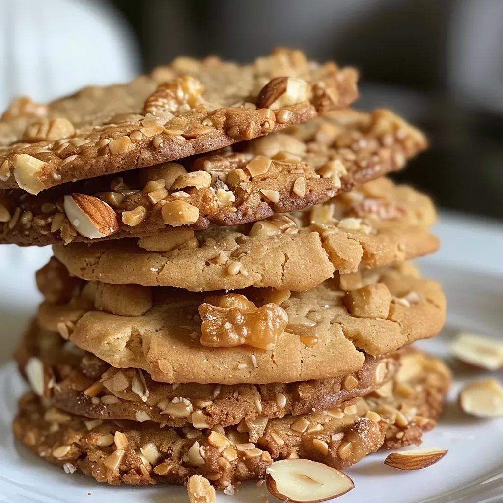 Galletas de mantequilla con nuez recién horneadas en un plato.