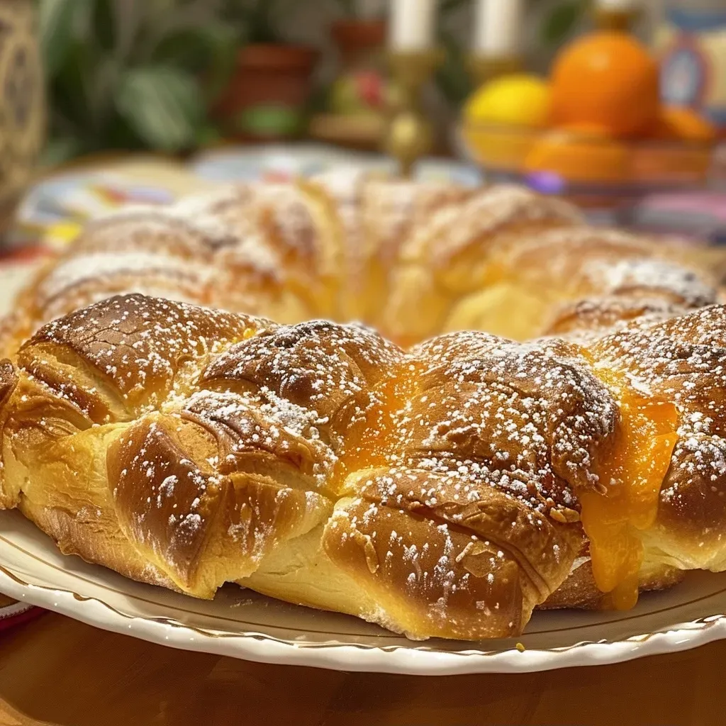 Pan de muerto elaborado por Marco Beteta en primer plano.