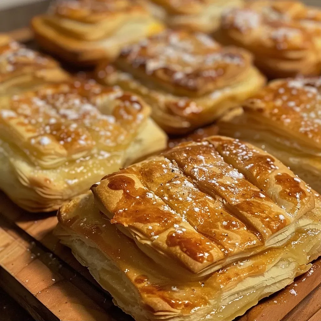 Pastelitos de manzana crujientes con hojaldre.