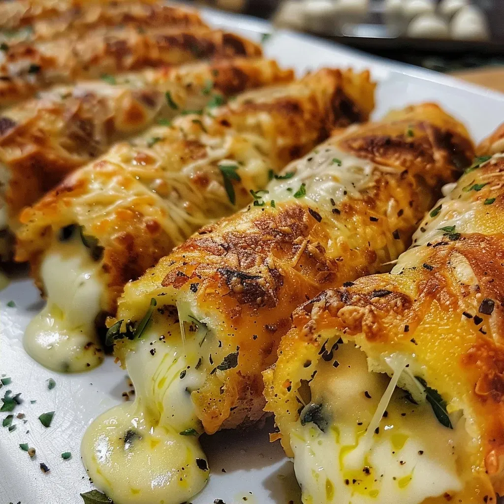 Deliciosos rollitos de calabacín con pechuga de pavo.