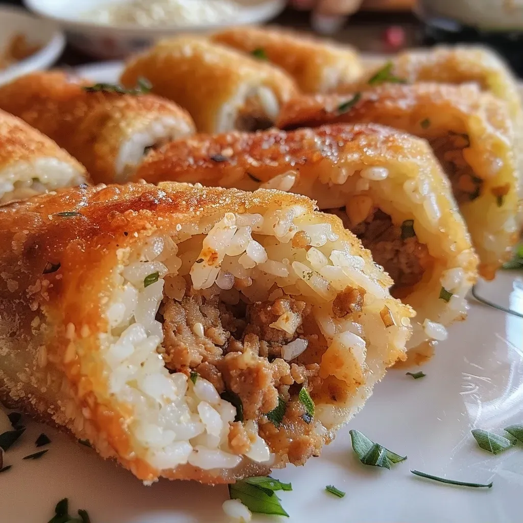 Rollos de col rellenos de res en un plato.