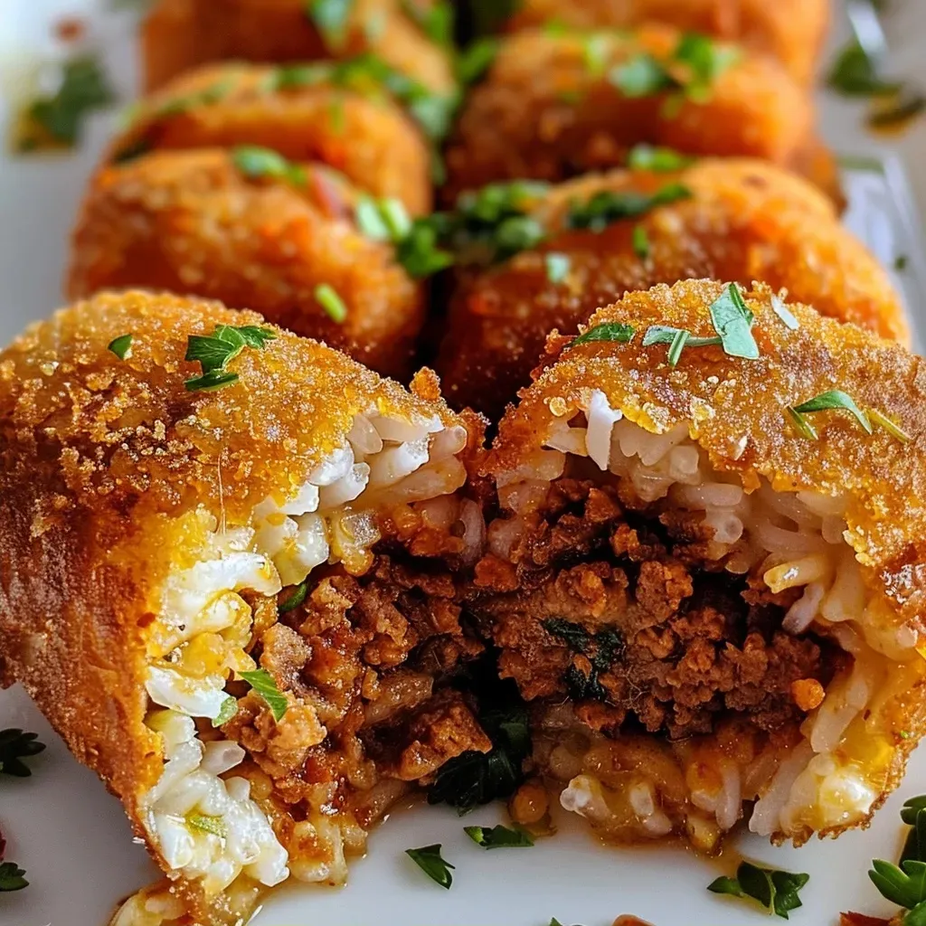 Primer plano de rollos de col con carne molida.