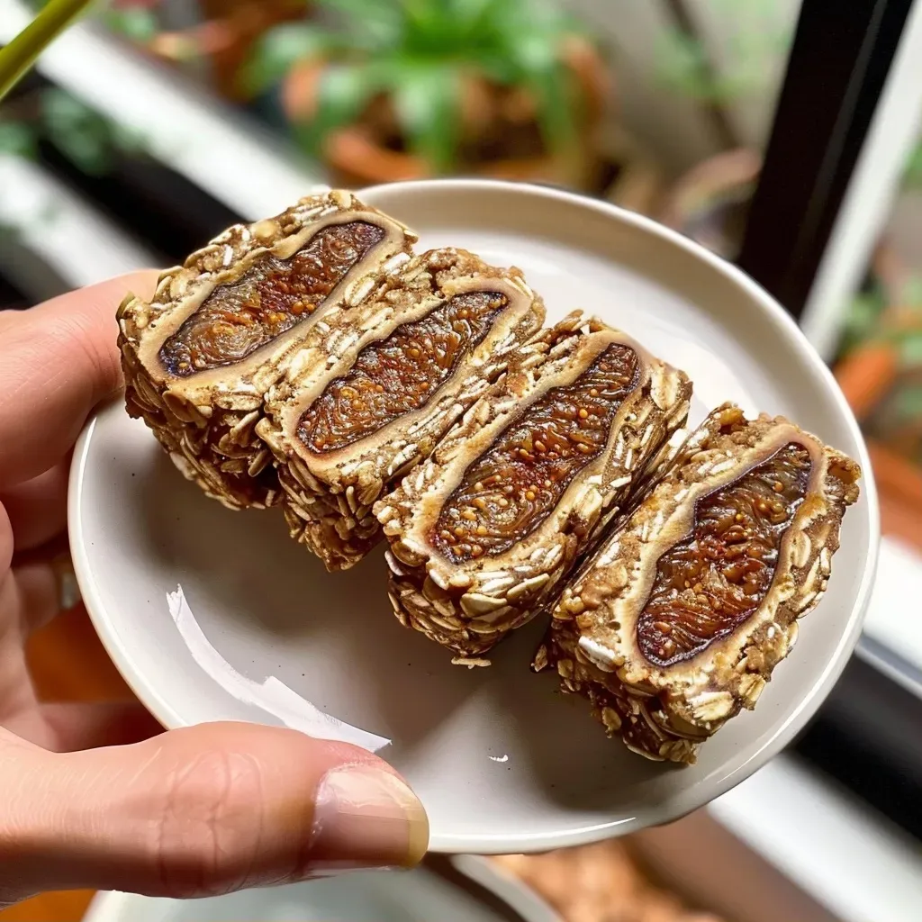 Rollos de higo saludables en un plato.