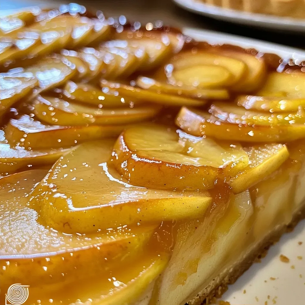 Detalle de rosas de manzana con hojaldre, mostrando la textura crujiente.
