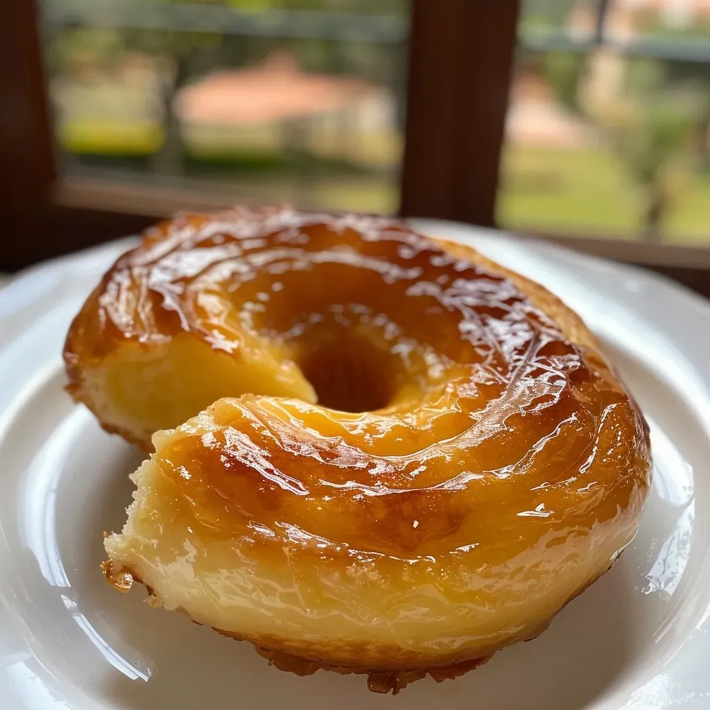 Rosquillas caseras apiladas sobre un plato.