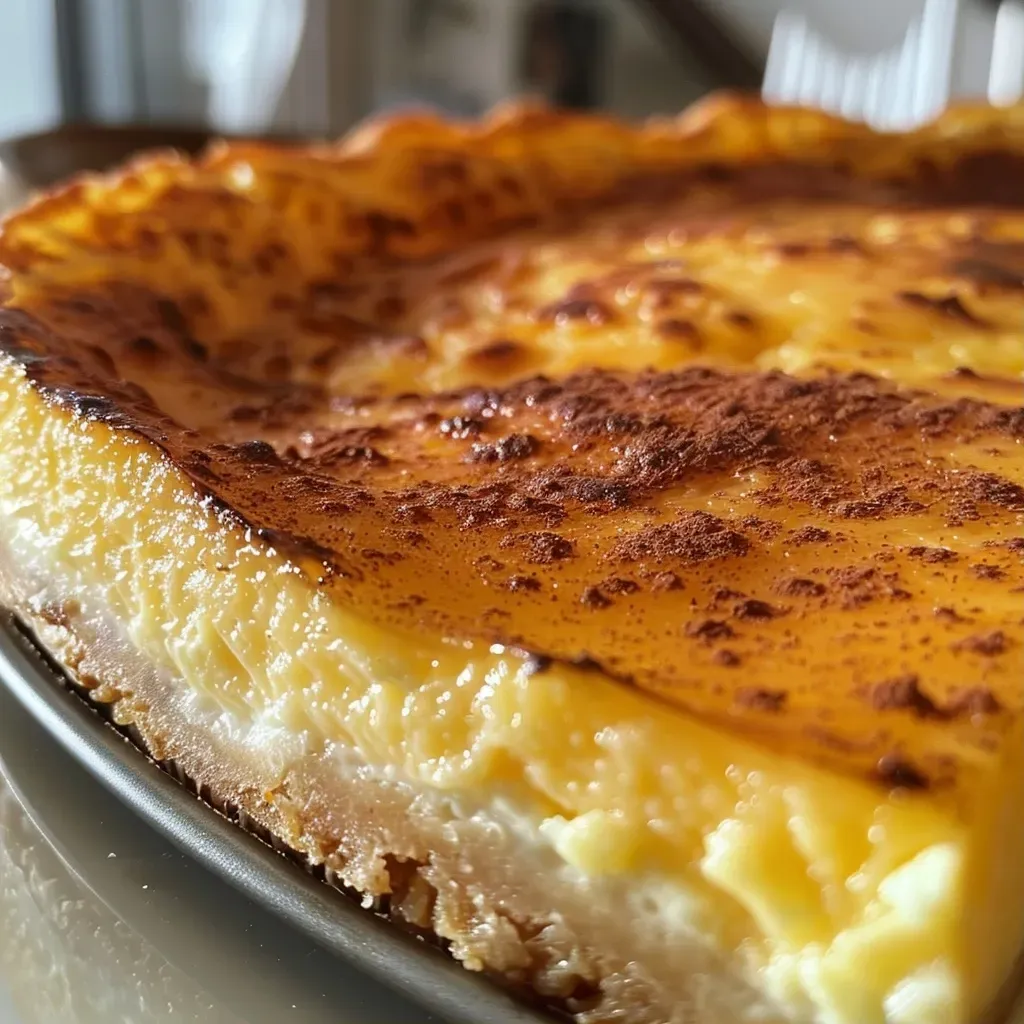 Tarta de calabaza con crema de queso en primer plano.