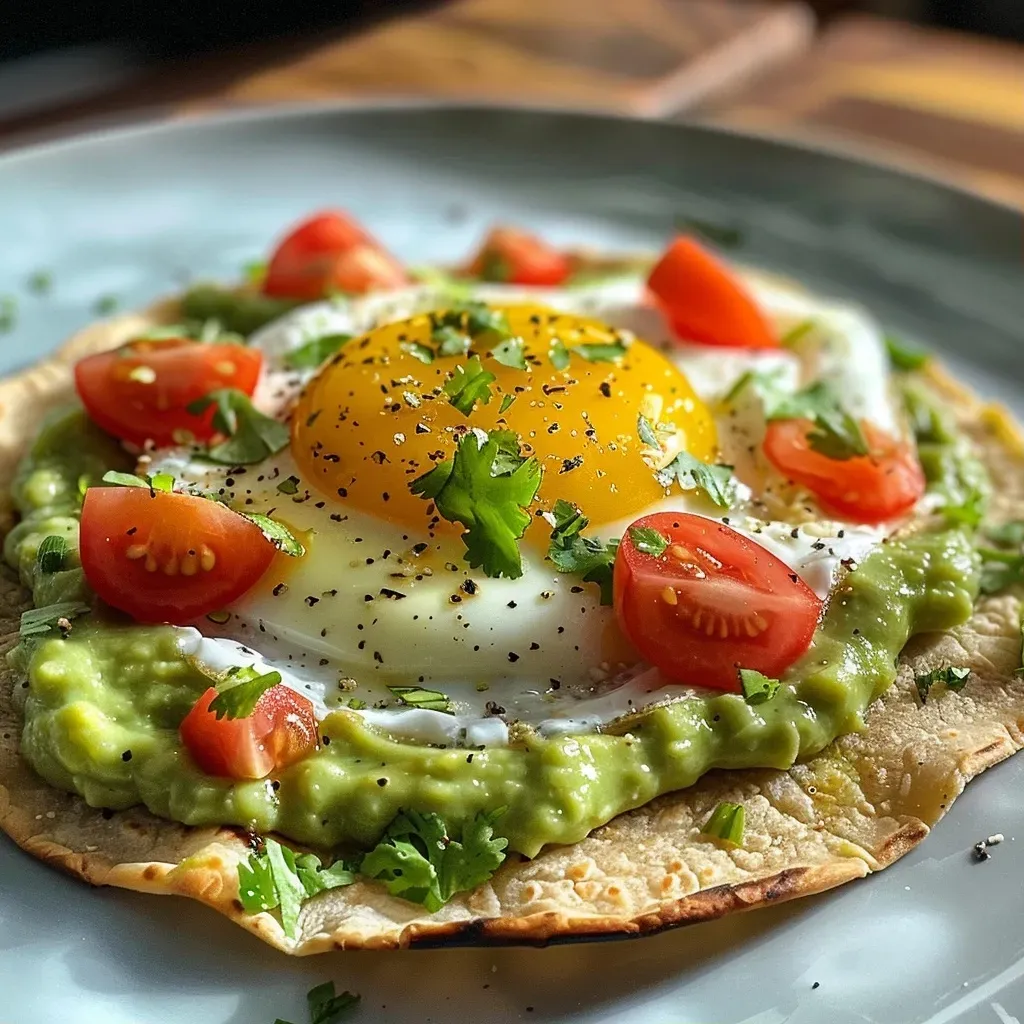 Tostada de aguacate con huevo cocido sobre pan integral.