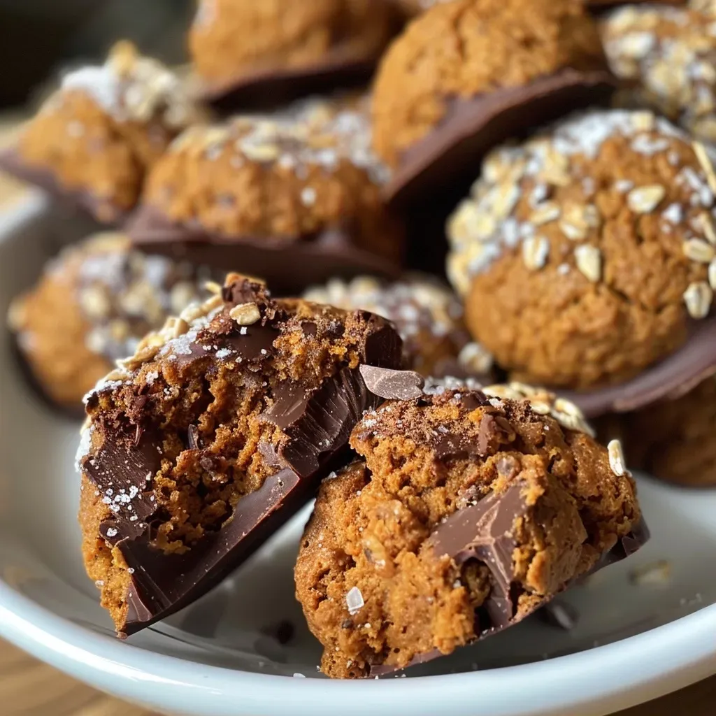Trufas de calabaza saludables en primer plano.